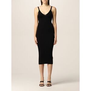 GUESS Womens Black Stretch Fitted Sleeveless V Neck Midi Party Sweater Dress XL